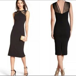 Women's Black Gwen Strappy Midi Dress